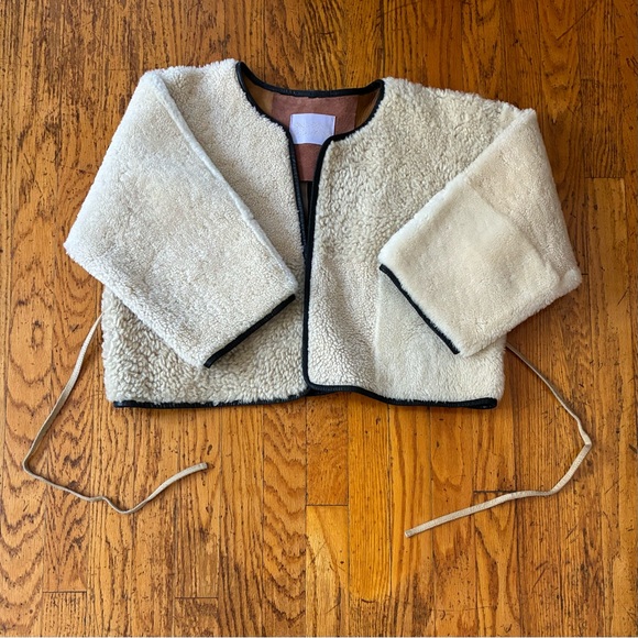 Milena Silvano Jackets & Blazers - Milena Silvano cropped sheepskin triangle jacket S